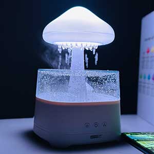 5 IN 1 Bluetooth Speaker Rain Cloud Humidifier, switchable 7 colors, 450ml capacity super quiet, intelligent anti-dry function5 IN 1 Bluetooth Speaker Rain Cloud Humidifier, switchable 7 colors, 450ml capacity super quiet, intelligent anti-dry function