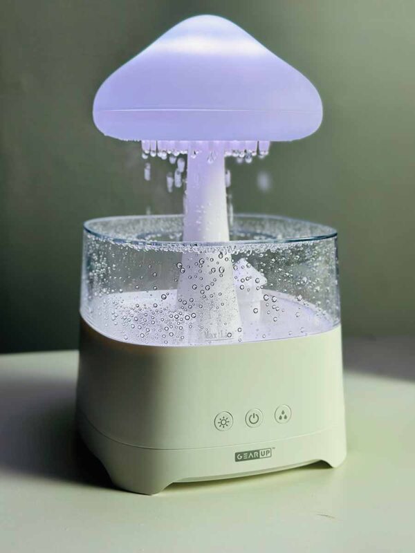5 IN 1 Bluetooth Speaker Rain Cloud Humidifier, switchable 7 colors, 450ml capacity super quiet, intelligent anti-dry function