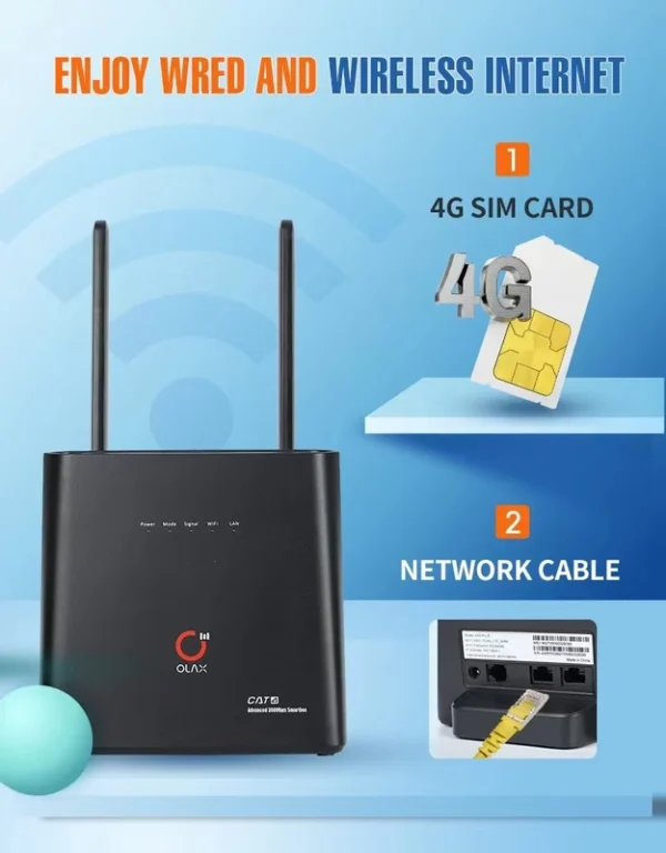 OLAX AX9 Pro 300Mbps 4G SIM Supported WiFi Router - Image 3