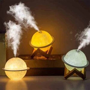 Portable Colorful Ambient Light Planet Humidifier 200ml