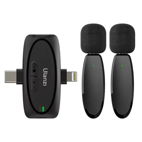 Ulanzi V6 3-in-1 Plug-Play Wireless Lavalier Microphone for iPhone/Android/Camera